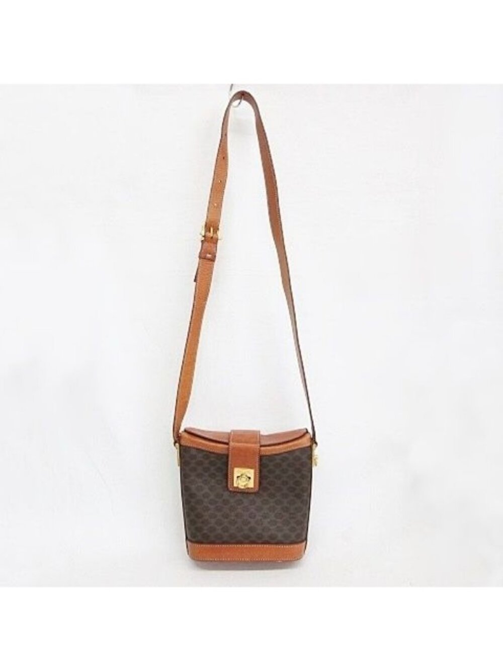 Celine Shoulder Bag Macadam Pattern Brown - Picture 4 of 9